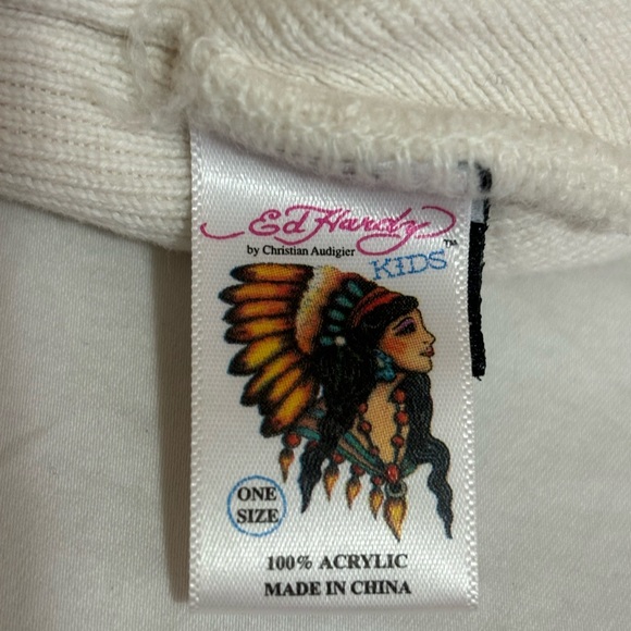 Ed Hardy Pink and White Gradient Beanie - Picture 5 of 7